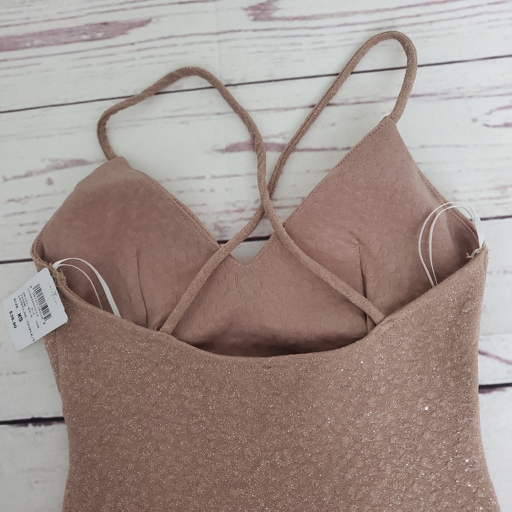 Windsor Glow in Glitter Dress in taupe - Picture 9 of 11
